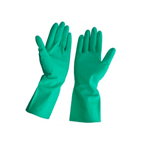 GUANTES DE NITRILO VERDE FLOCADO